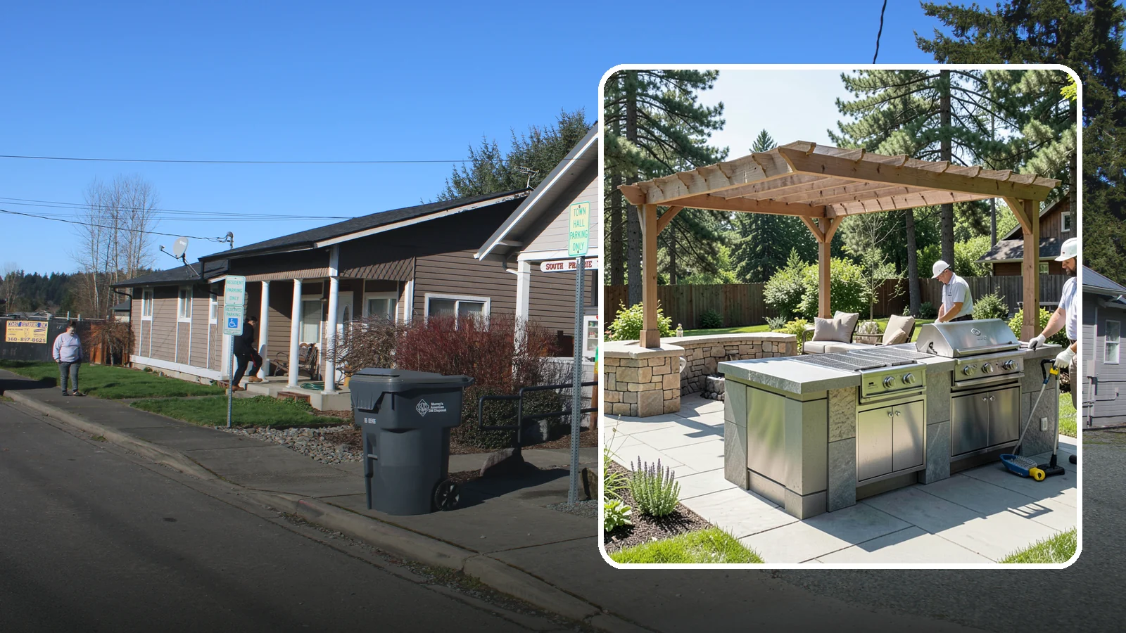 Built-in BBQ Installation in South Prairie, Pierce County, WA - Built-in grill islands that give you a permanent, polished cooking station right on your patio.