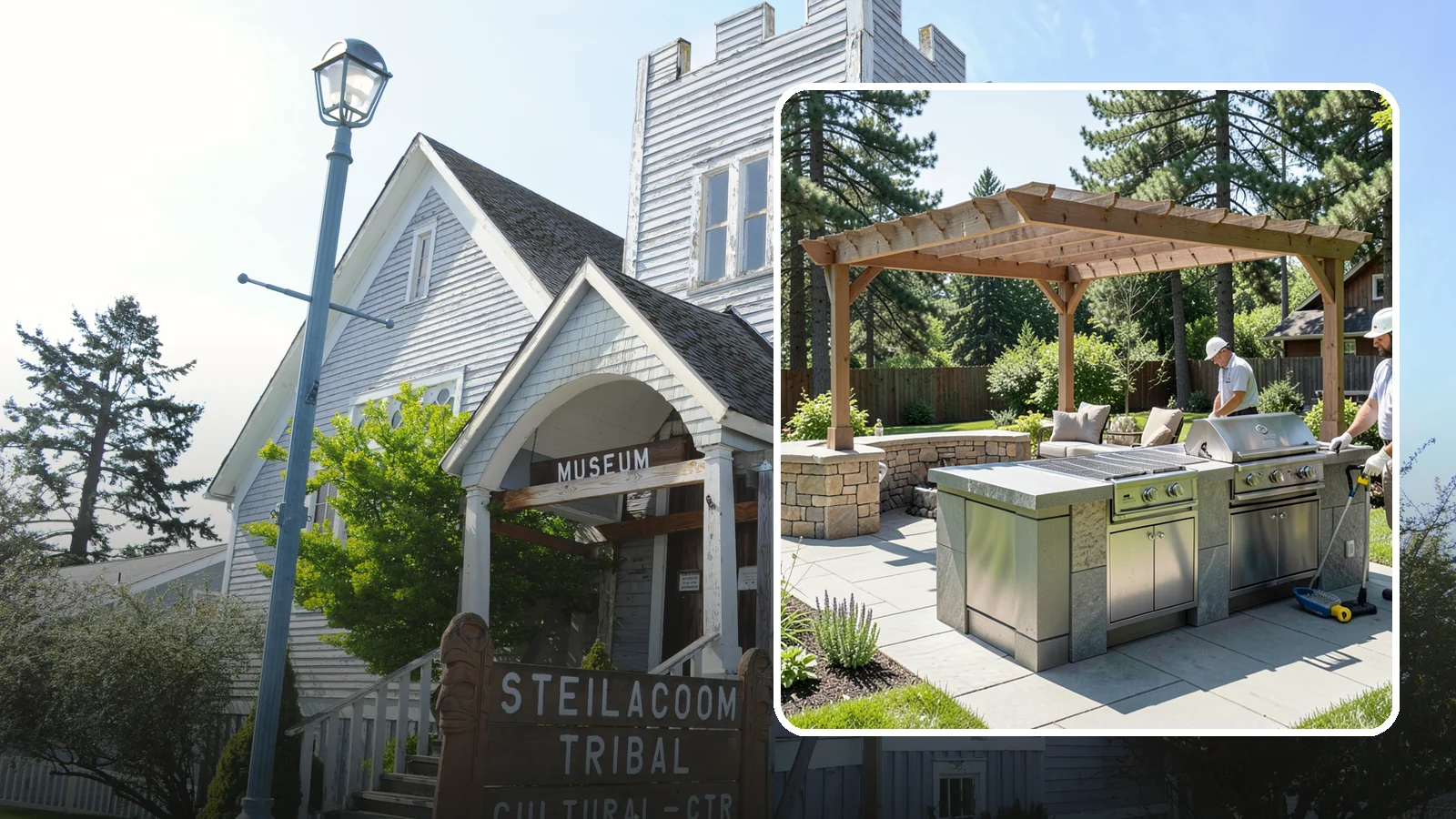 Built-in BBQ Installation in Steilacoom, Pierce County, WA - Built-in grill islands that give you a permanent, polished cooking station right on your patio.