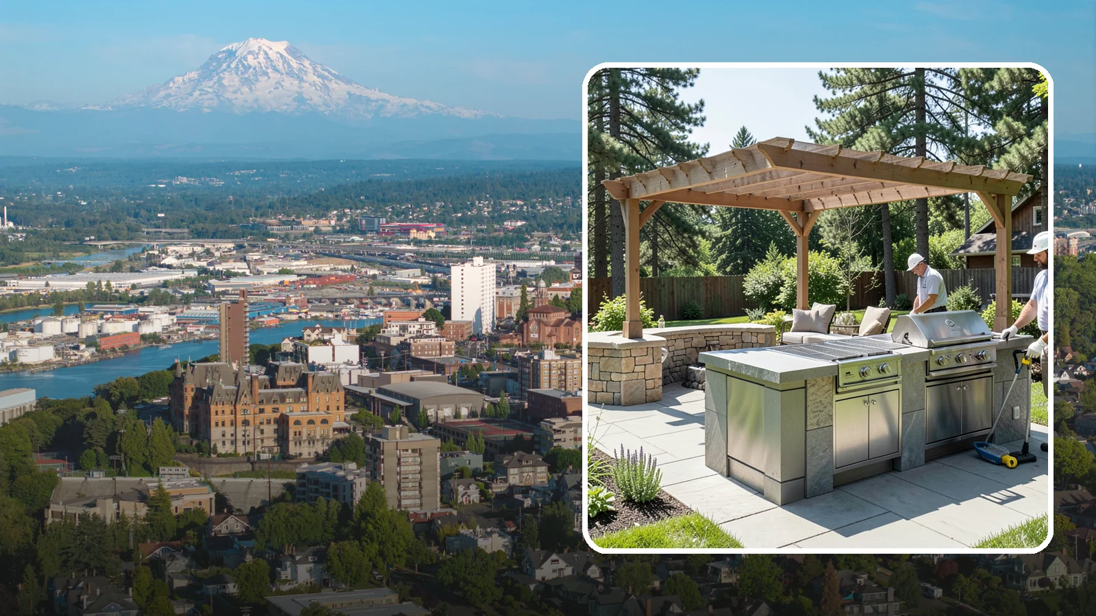 Built-in BBQ Installation in Tacoma, Pierce County, WA - Built-in grill islands that give you a permanent, polished cooking station right on your patio.