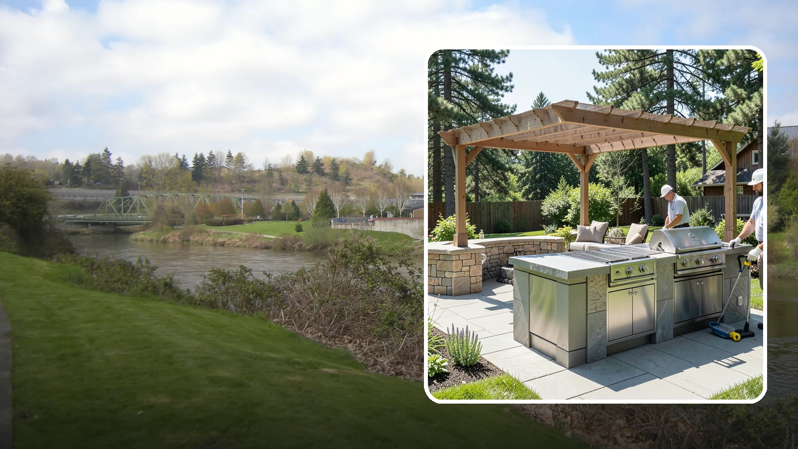 Built-in BBQ Installation in Tukwila, King County, WA - Built-in grill islands that give you a permanent, polished cooking station right on your patio.