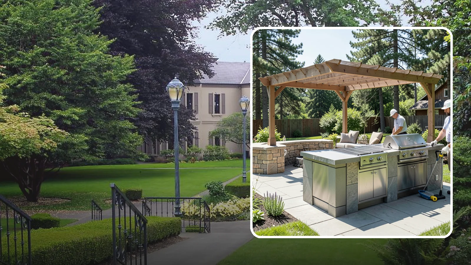 Built-in BBQ Installation in Woodinville, King County, WA - Built-in grill islands that give you a permanent, polished cooking station right on your patio.