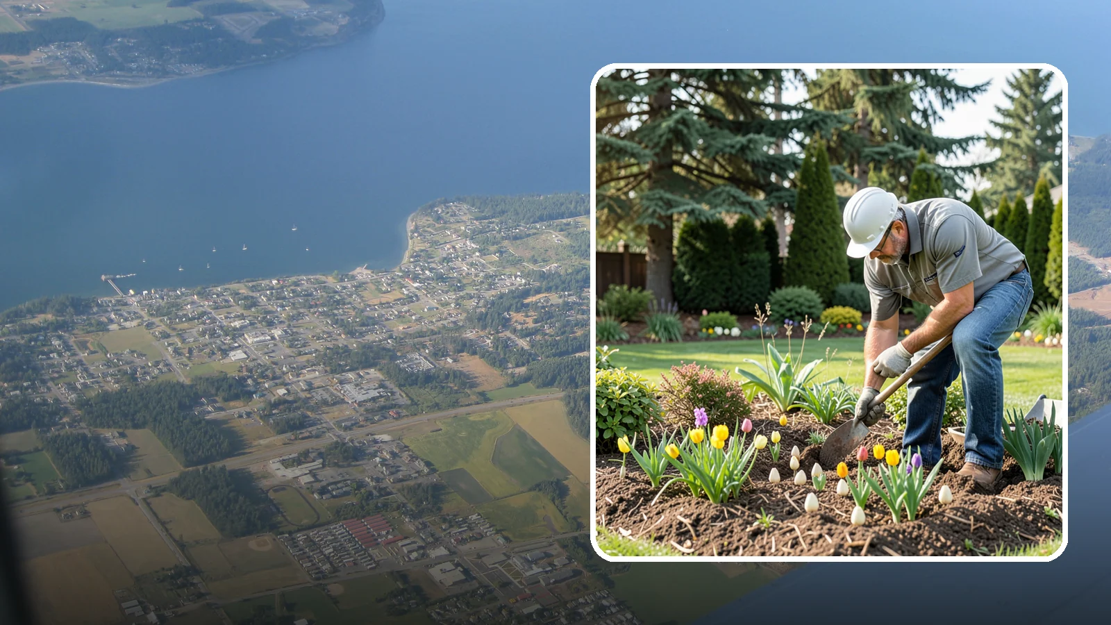 Bulb Planting in Coupeville, Island County, WA - Spring and seasonal bulbs planted in fall for waves of early color when the garden needs it most.