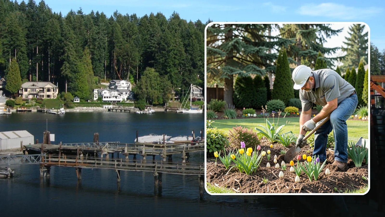 Bulb Planting in Gig Harbor, Pierce County, WA - Spring and seasonal bulbs planted in fall for waves of early color when the garden needs it most.