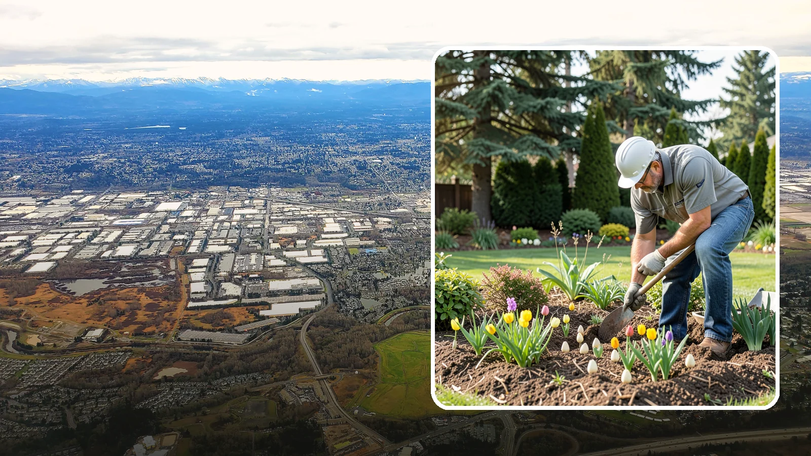 Bulb Planting in Kent, King County, WA - Spring and seasonal bulbs planted in fall for waves of early color when the garden needs it most.