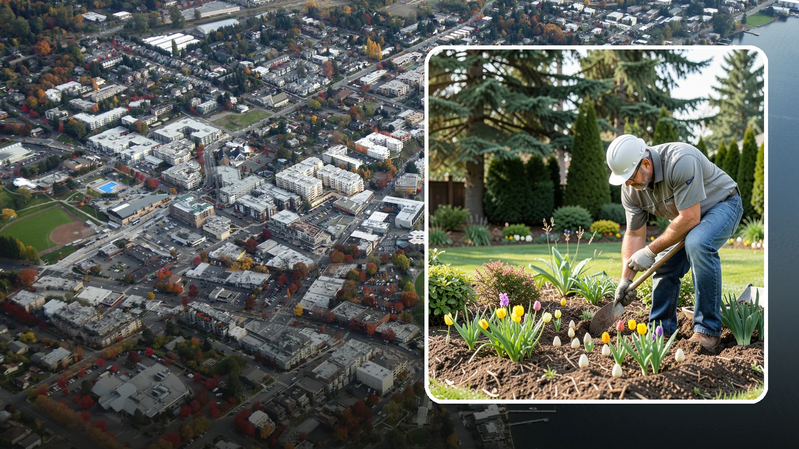 Bulb Planting in Kirkland, King County, WA - Spring and seasonal bulbs planted in fall for waves of early color when the garden needs it most.