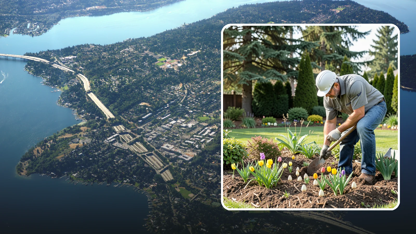 Bulb Planting in Mercer Island, King County, WA - Spring and seasonal bulbs planted in fall for waves of early color when the garden needs it most.