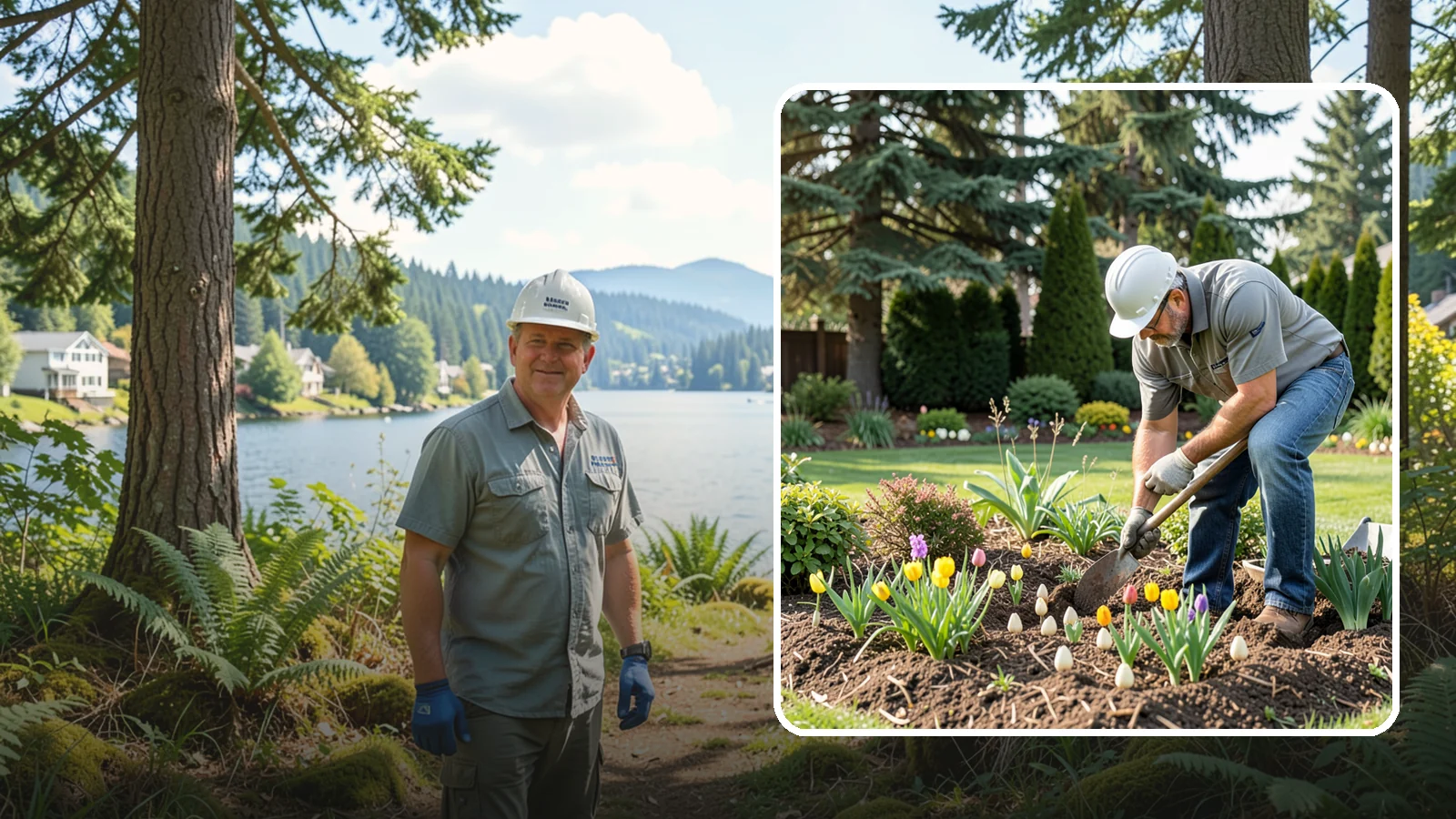 Bulb Planting in Milton, King County, WA - Spring and seasonal bulbs planted in fall for waves of early color when the garden needs it most.