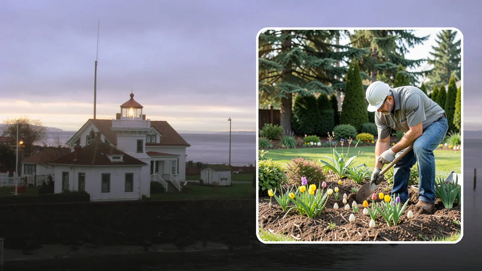 Bulb Planting in Mukilteo, Snohomish County, WA - Spring and seasonal bulbs planted in fall for waves of early color when the garden needs it most.