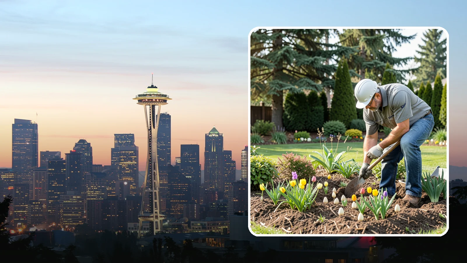 Bulb Planting in Seattle, King County, WA - Spring and seasonal bulbs planted in fall for waves of early color when the garden needs it most.