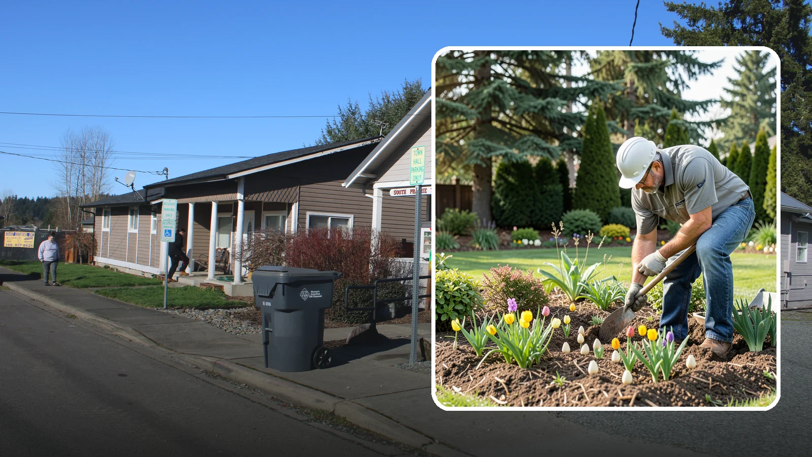 Bulb Planting in South Prairie, Pierce County, WA - Spring and seasonal bulbs planted in fall for waves of early color when the garden needs it most.