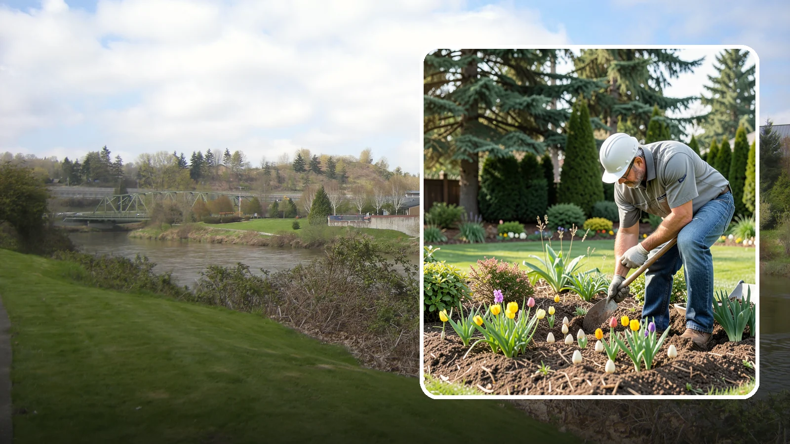 Bulb Planting in Tukwila, King County, WA - Spring and seasonal bulbs planted in fall for waves of early color when the garden needs it most.
