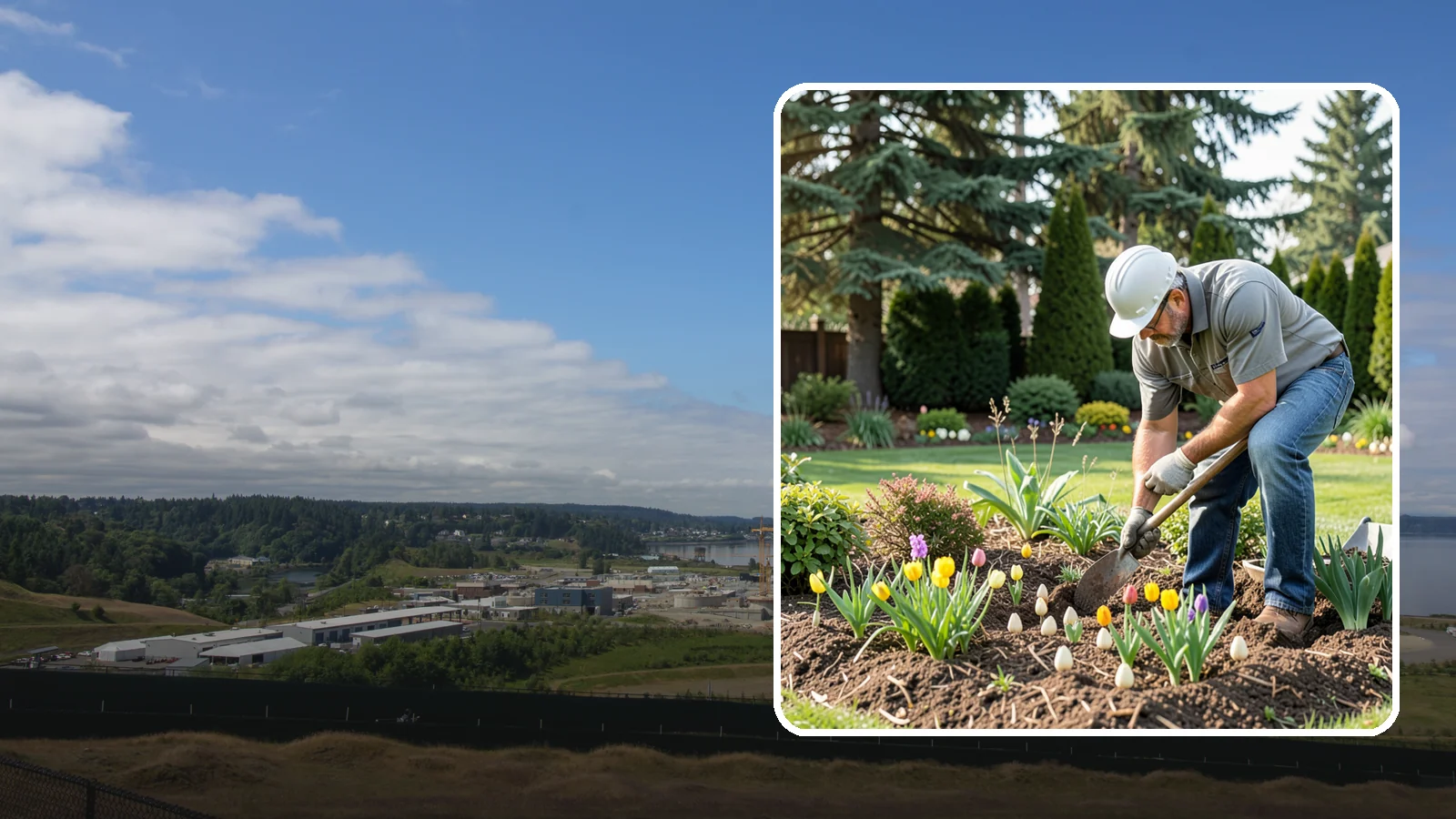 Bulb Planting in University Place, Pierce County, WA - Spring and seasonal bulbs planted in fall for waves of early color when the garden needs it most.