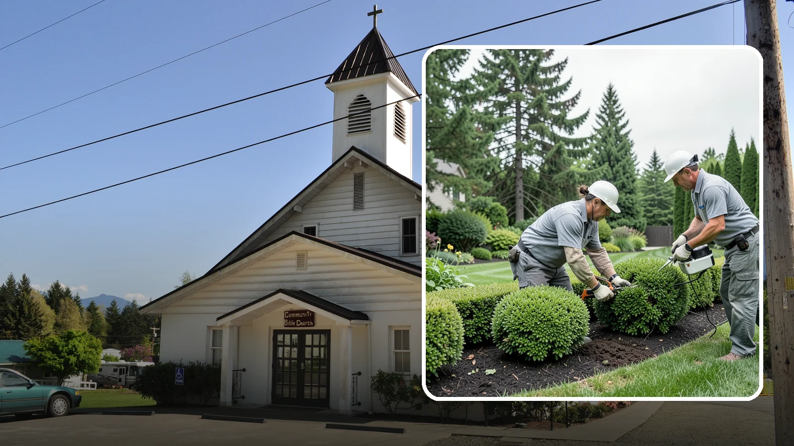 Bush Shaping in Concrete, Skagit County, WA - Detailed shaping of bushes and shrubs into clean, defined forms that suit your landscape style.