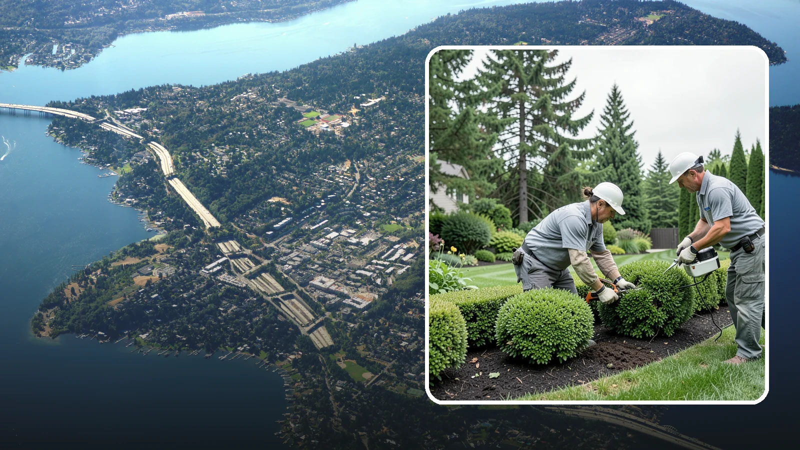 Bush Shaping in Mercer Island, King County, WA - Detailed shaping of bushes and shrubs into clean, defined forms that suit your landscape style.
