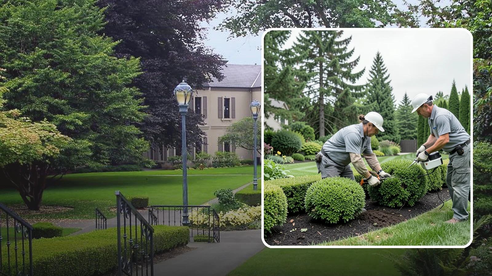 Bush Shaping in Woodinville, King County, WA - Detailed shaping of bushes and shrubs into clean, defined forms that suit your landscape style.