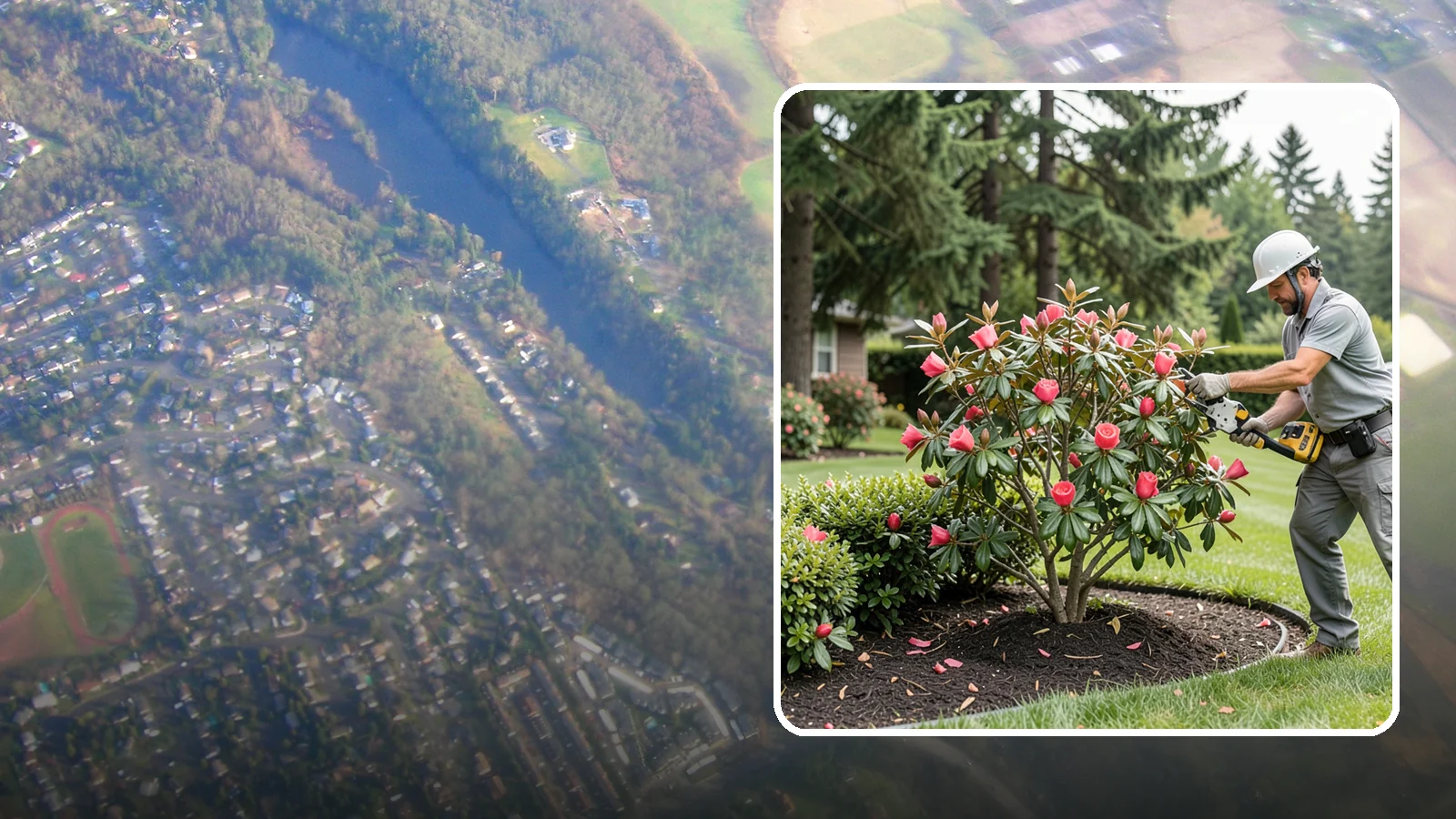 Camellia Pruning in Algona, King County, WA - Post-bloom pruning of camellias to shape the canopy, remove deadwood, and protect the coming season's flower buds.