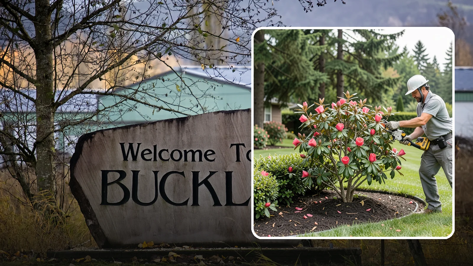 Camellia Pruning in Buckley, Pierce County, WA - Post-bloom pruning of camellias to shape the canopy, remove deadwood, and protect the coming season's flower buds.