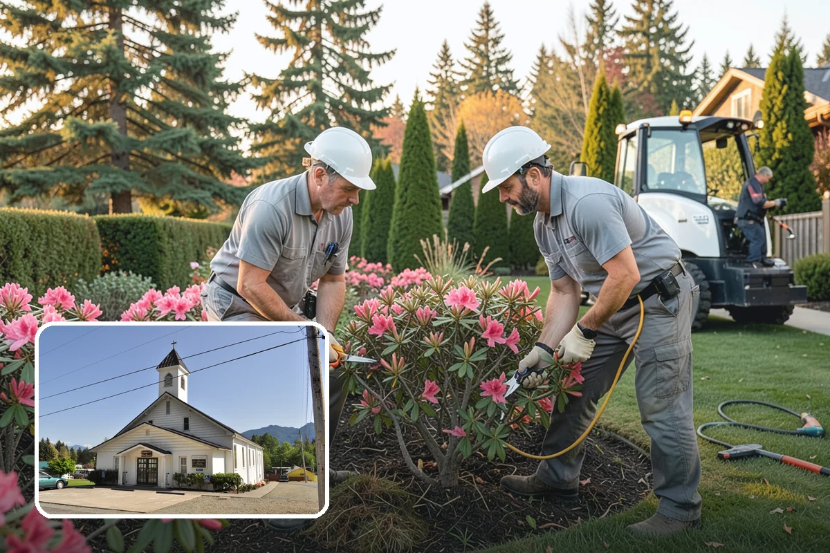 Camellia Pruning in Concrete, Skagit County, WA - Preserves the next round of flowers by timing cuts to each variety's bloom