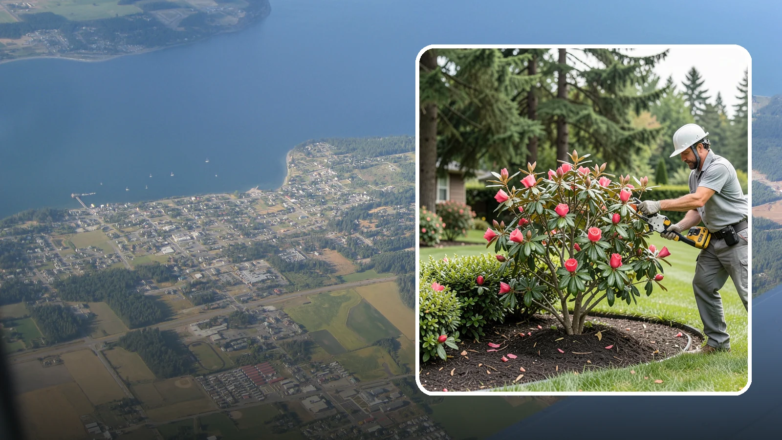 Camellia Pruning in Coupeville, Island County, WA - Post-bloom pruning of camellias to shape the canopy, remove deadwood, and protect the coming season's flower buds.