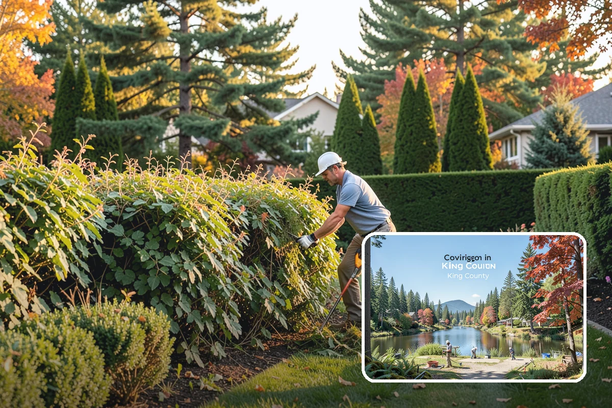 Camellia Pruning in Covington, King County, WA - Preserves the next round of flowers by timing cuts to each variety's bloom