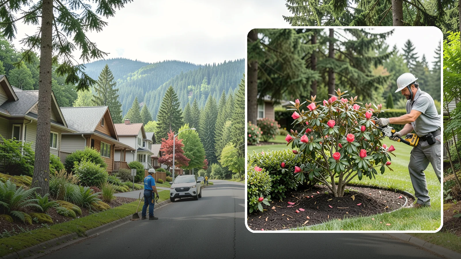 Camellia Pruning in Darrington, Snohomish County, WA - Post-bloom pruning of camellias to shape the canopy, remove deadwood, and protect the coming season's flower buds.