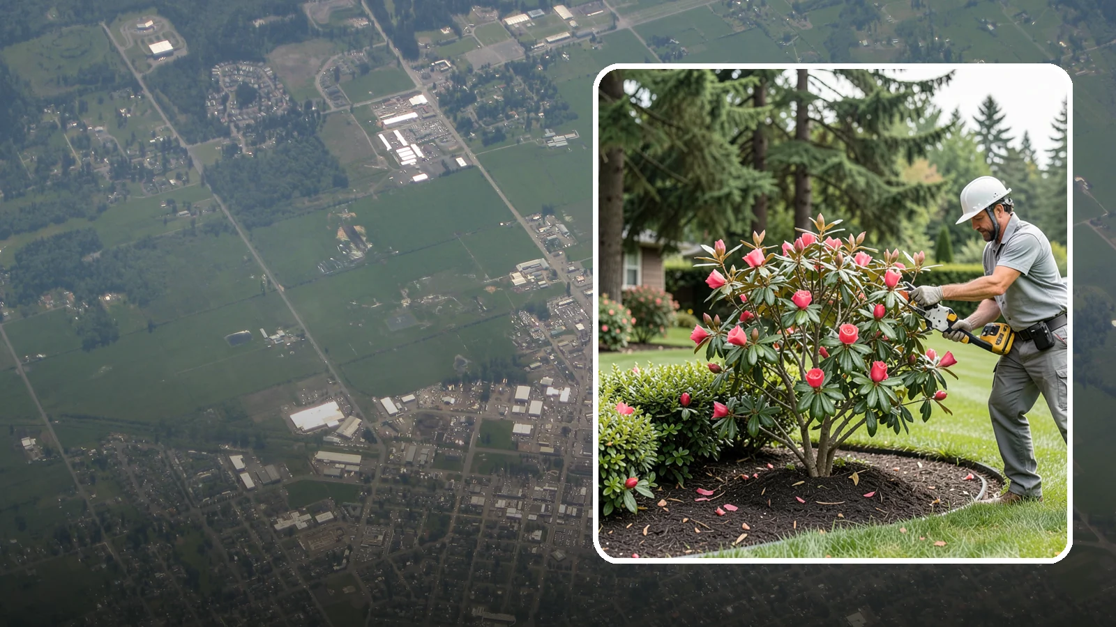 Camellia Pruning in Enumclaw, King County, WA - Post-bloom pruning of camellias to shape the canopy, remove deadwood, and protect the coming season's flower buds.