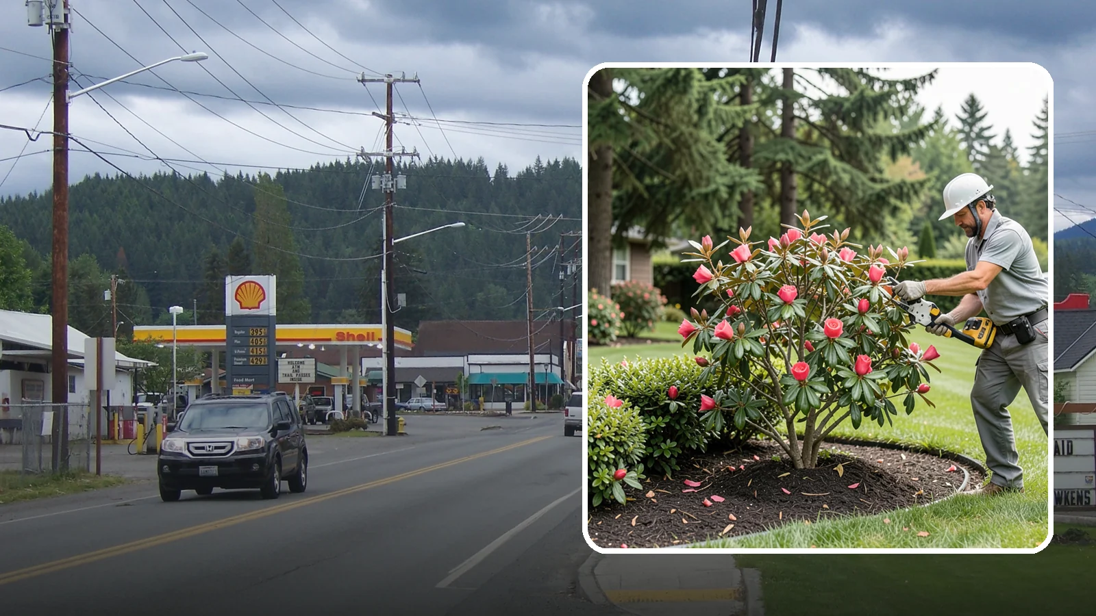 Camellia Pruning in Granite Falls, Snohomish County, WA - Post-bloom pruning of camellias to shape the canopy, remove deadwood, and protect the coming season's flower buds.