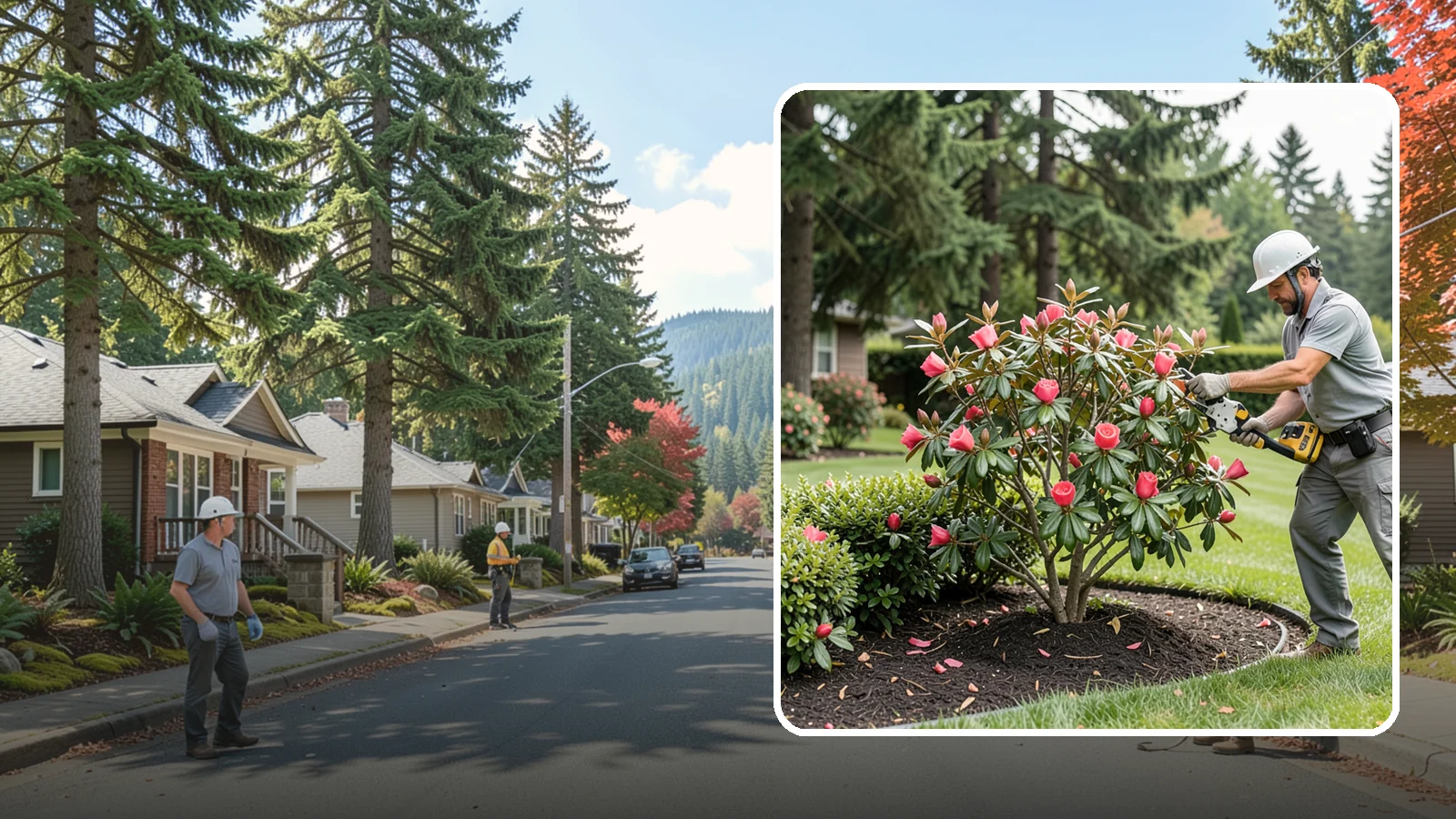 Camellia Pruning in Hunts Point, King County, WA - Post-bloom pruning of camellias to shape the canopy, remove deadwood, and protect the coming season's flower buds.