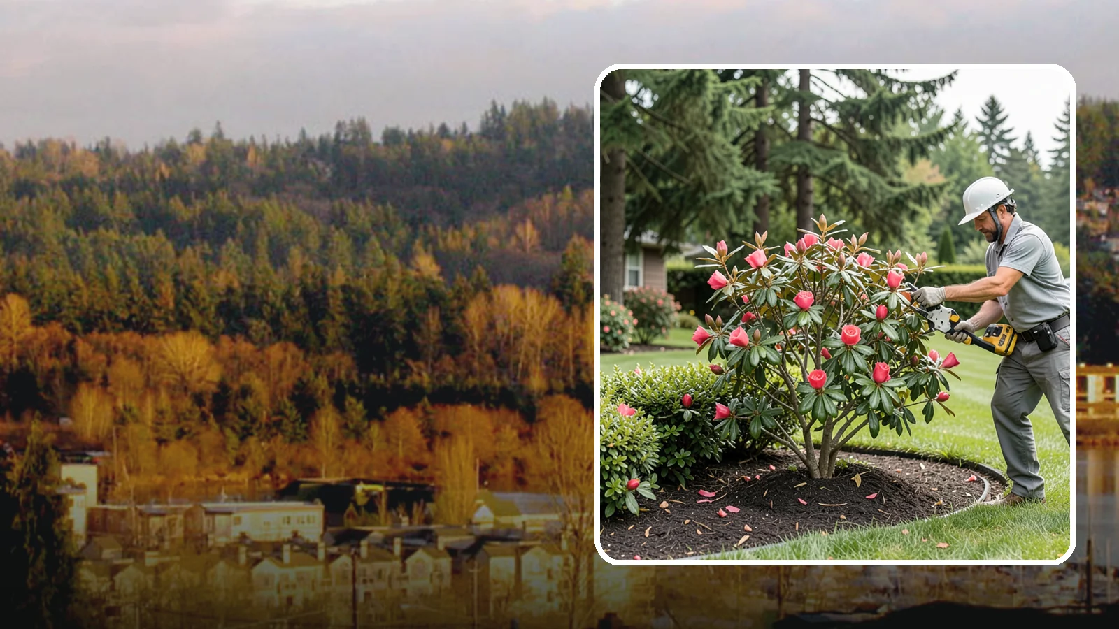 Camellia Pruning in Kenmore, King County, WA - Post-bloom pruning of camellias to shape the canopy, remove deadwood, and protect the coming season's flower buds.