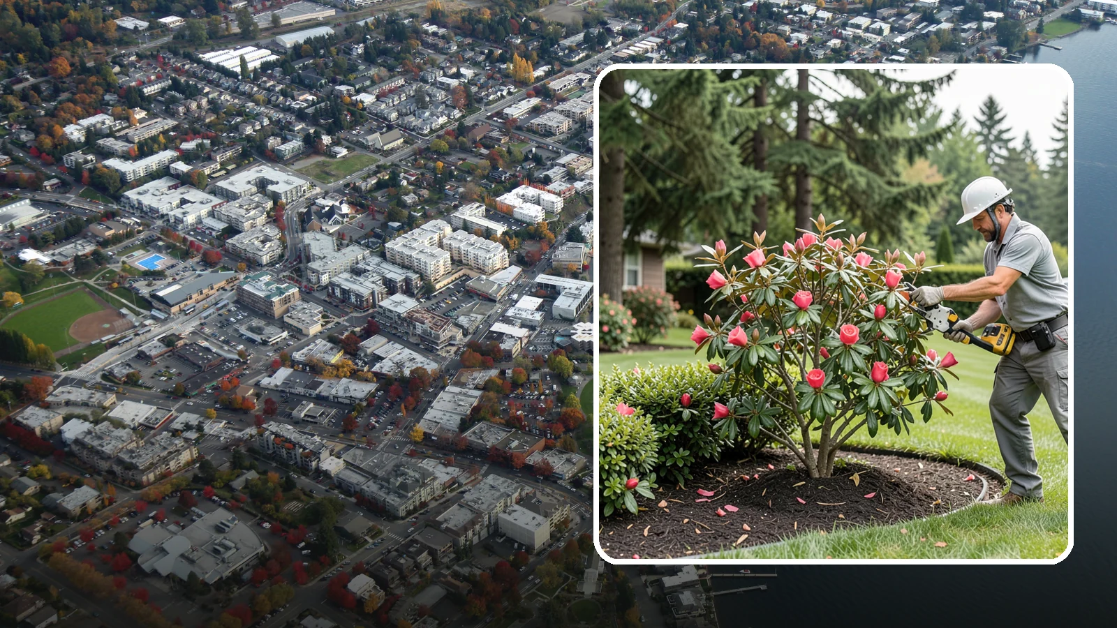 Camellia Pruning in Kirkland, King County, WA - Post-bloom pruning of camellias to shape the canopy, remove deadwood, and protect the coming season's flower buds.