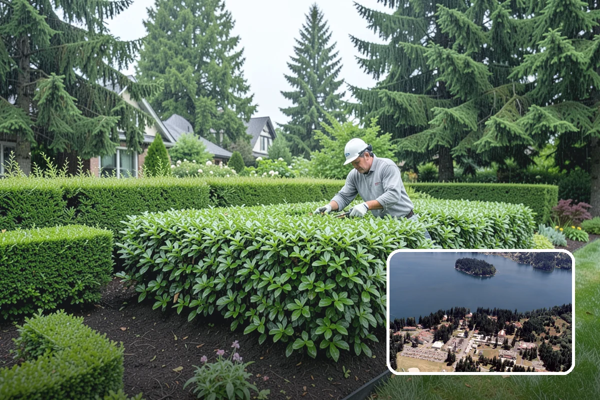 Camellia Pruning in Lakewood, Pierce County, WA - Preserves the next round of flowers by timing cuts to each variety's bloom