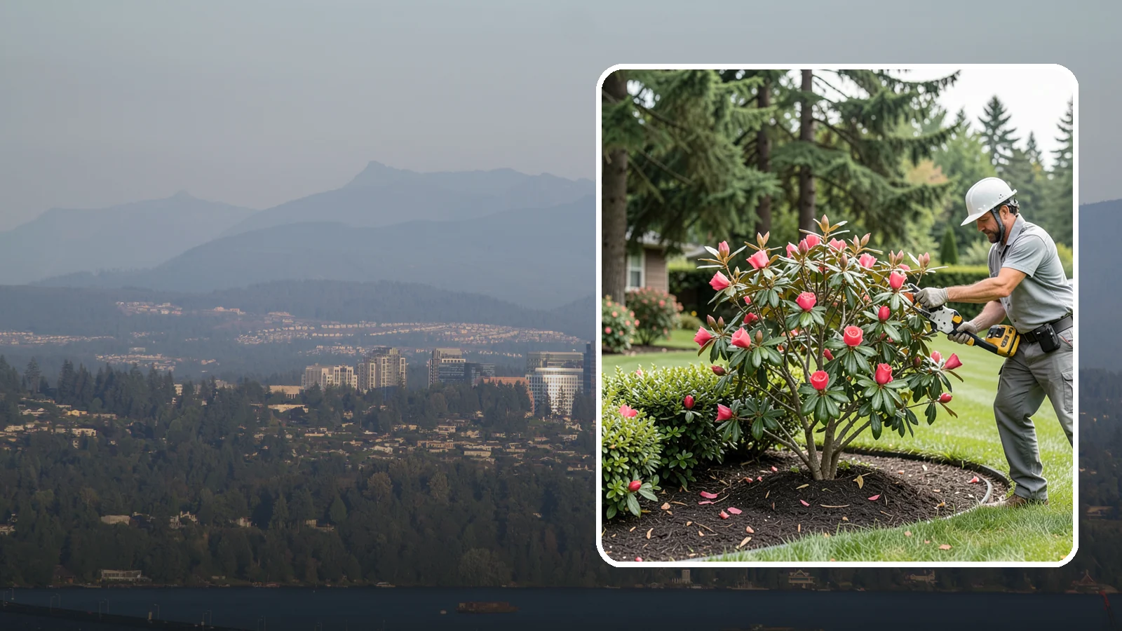 Camellia Pruning in Medina, King County, WA - Post-bloom pruning of camellias to shape the canopy, remove deadwood, and protect the coming season's flower buds.