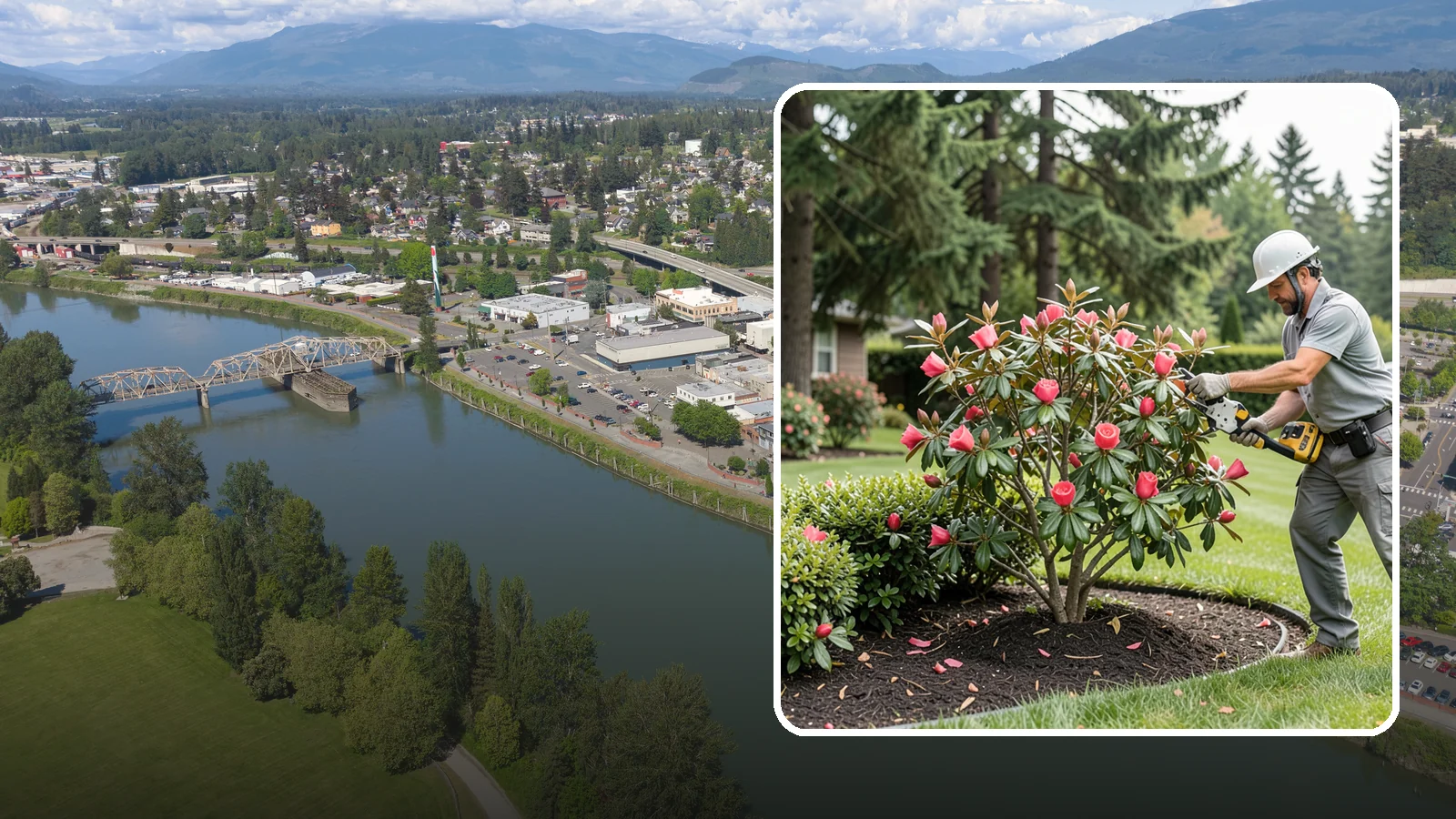 Camellia Pruning in Mount Vernon, Skagit County, WA - Post-bloom pruning of camellias to shape the canopy, remove deadwood, and protect the coming season's flower buds.
