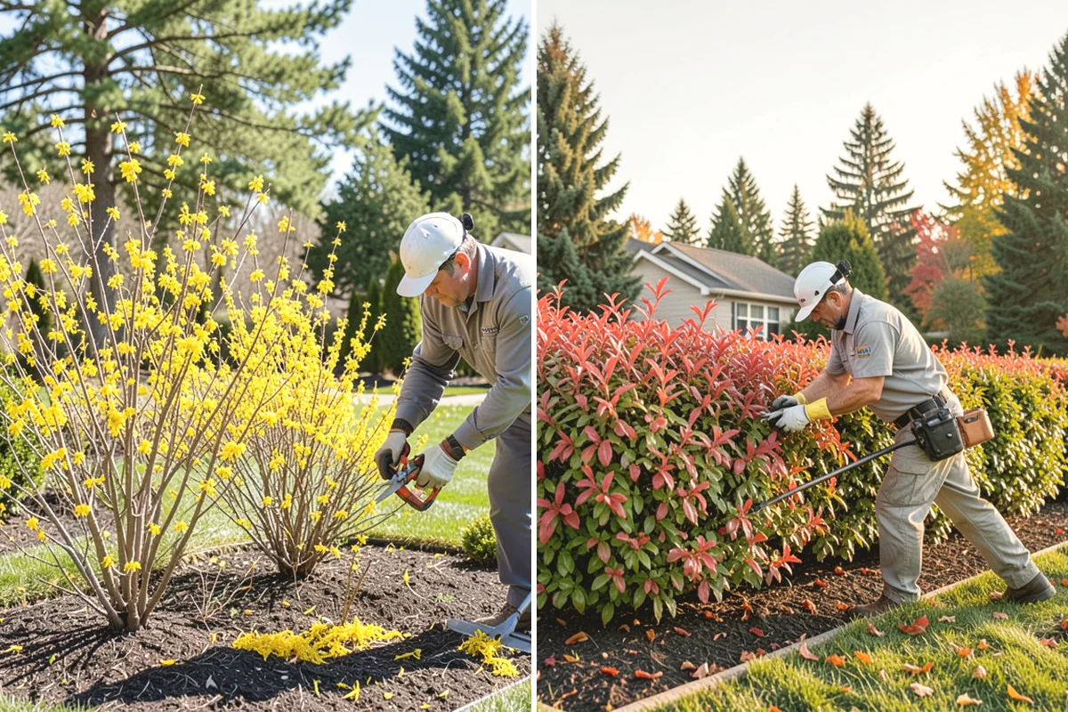 Camellia Pruning in Mukilteo, Snohomish County, WA - Confirm whether the camellia is a fall or late-winter bloomer