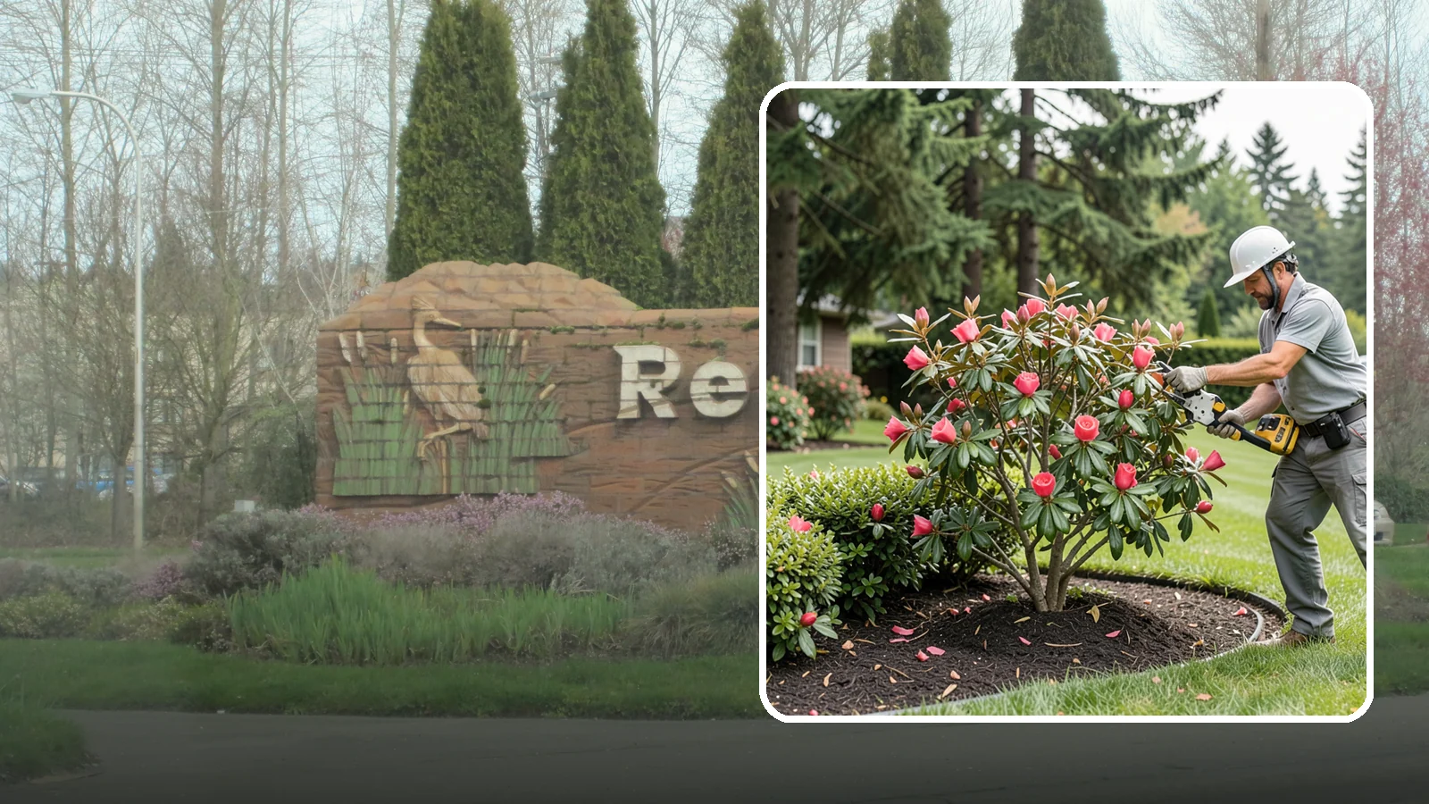 Camellia Pruning in Renton, King County, WA - Post-bloom pruning of camellias to shape the canopy, remove deadwood, and protect the coming season's flower buds.