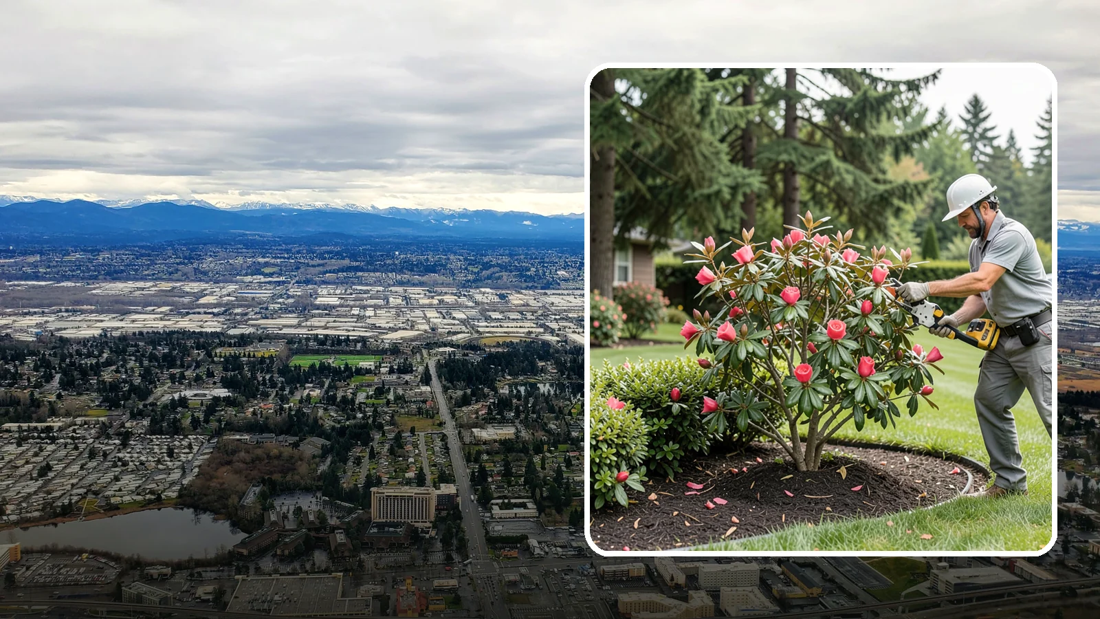 Camellia Pruning in SeaTac, King County, WA - Post-bloom pruning of camellias to shape the canopy, remove deadwood, and protect the coming season's flower buds.