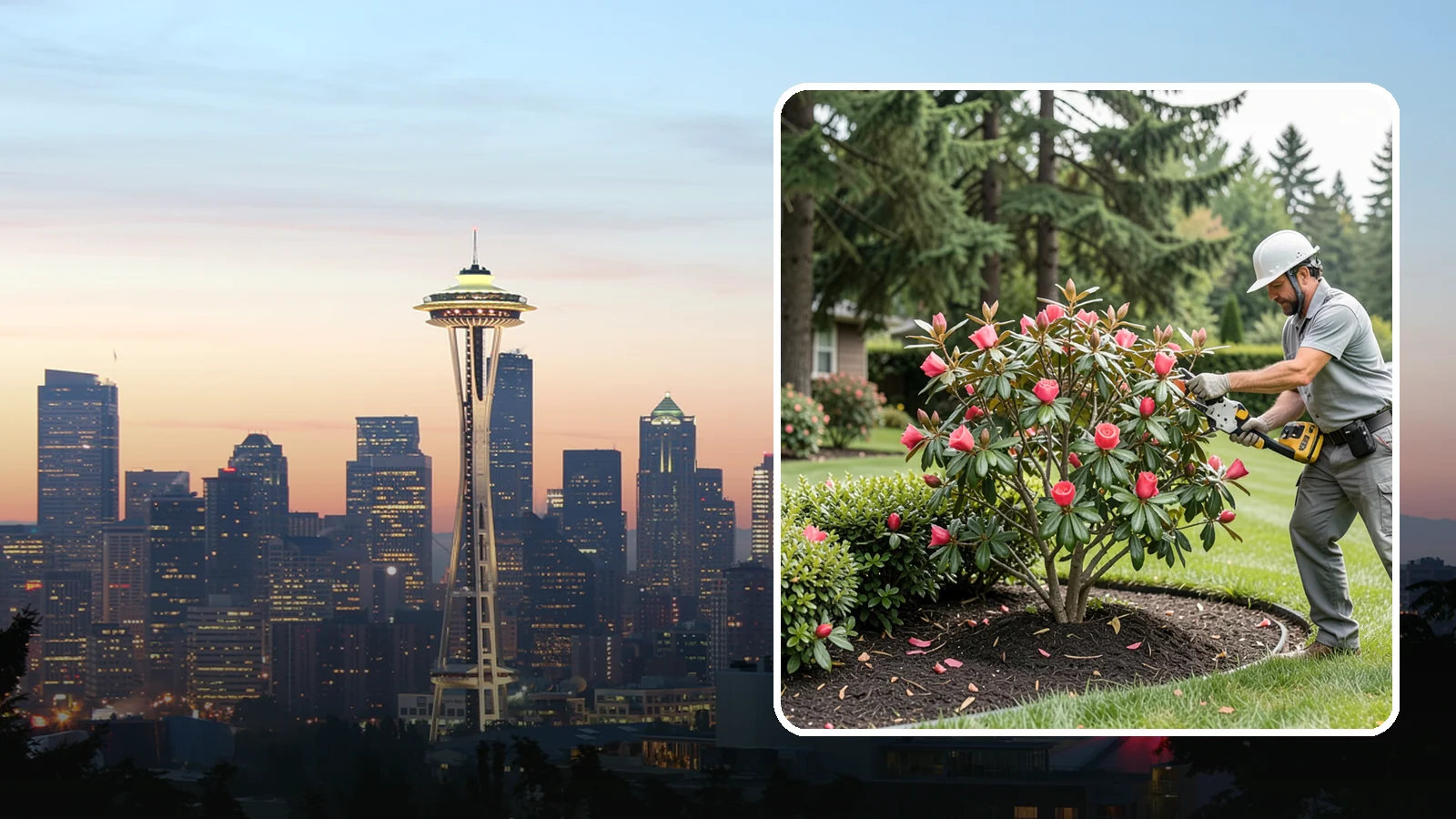 Camellia Pruning in Seattle, King County, WA - Post-bloom pruning of camellias to shape the canopy, remove deadwood, and protect the coming season's flower buds.