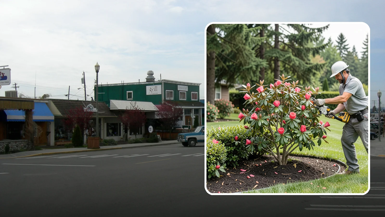 Camellia Pruning in Stanwood, Snohomish County, WA - Post-bloom pruning of camellias to shape the canopy, remove deadwood, and protect the coming season's flower buds.