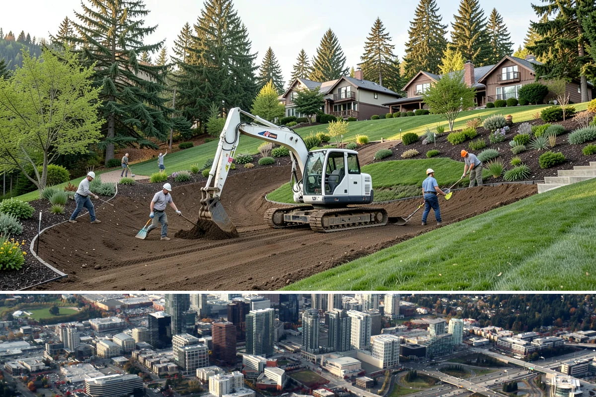 Catch Basin Installation in Bellevue, King County, WA - Best installed in drier conditions.