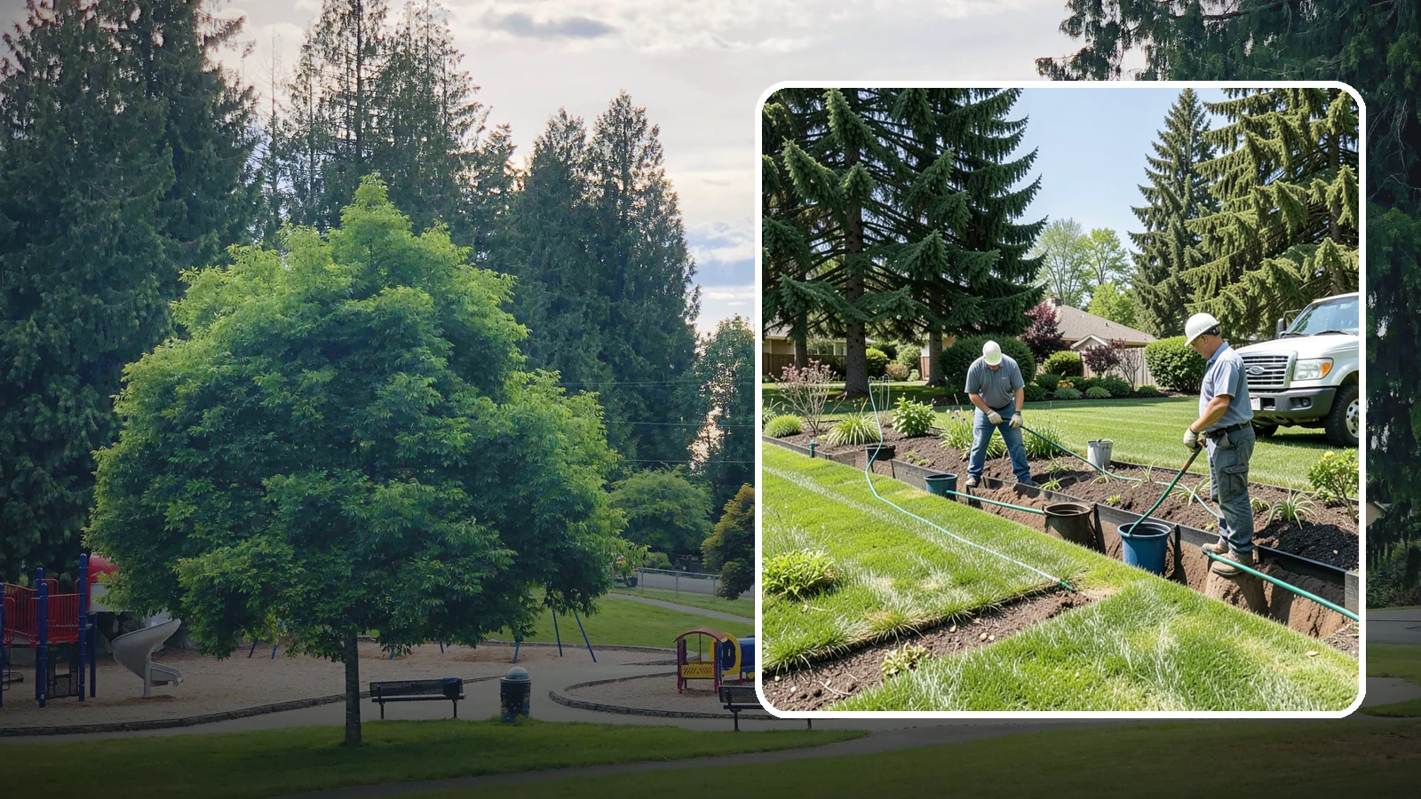 Catch Basin Installation in Bonney Lake, Pierce County, WA - Catch basins and yard drains installed to capture surface water and channel it safely away.