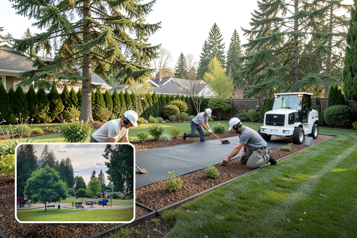 Catch Basin Installation in Bonney Lake, Pierce County, WA - Captures surface water at low spots