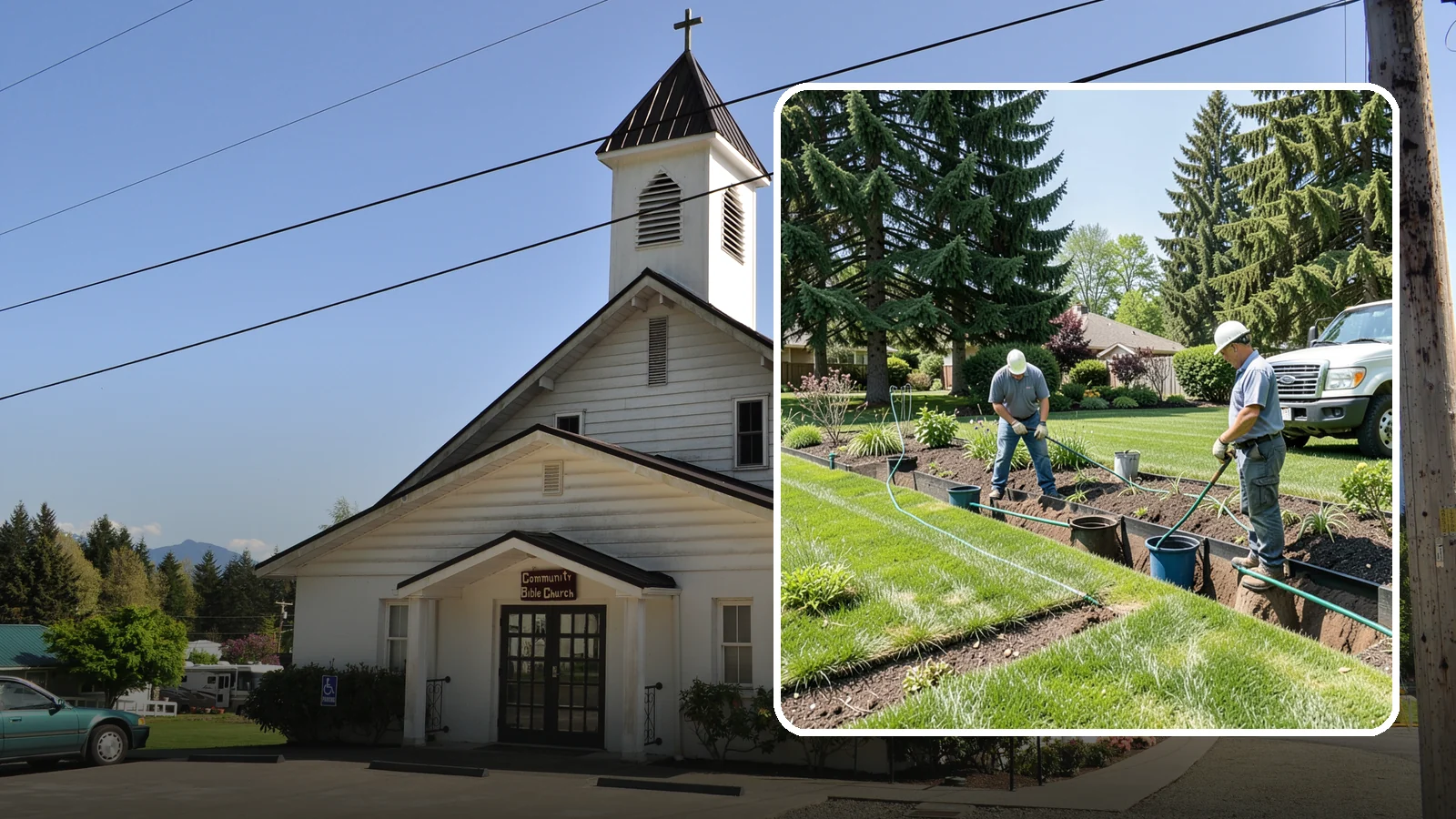 Catch Basin Installation in Concrete, Skagit County, WA - Catch basins and yard drains installed to capture surface water and channel it safely away.