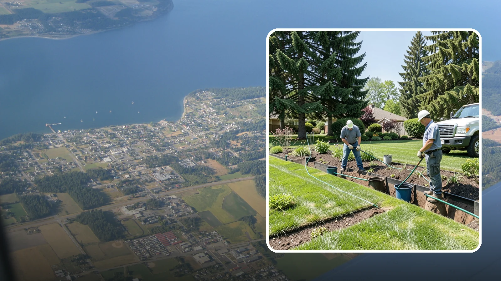 Catch Basin Installation in Coupeville, Island County, WA - Catch basins and yard drains installed to capture surface water and channel it safely away.