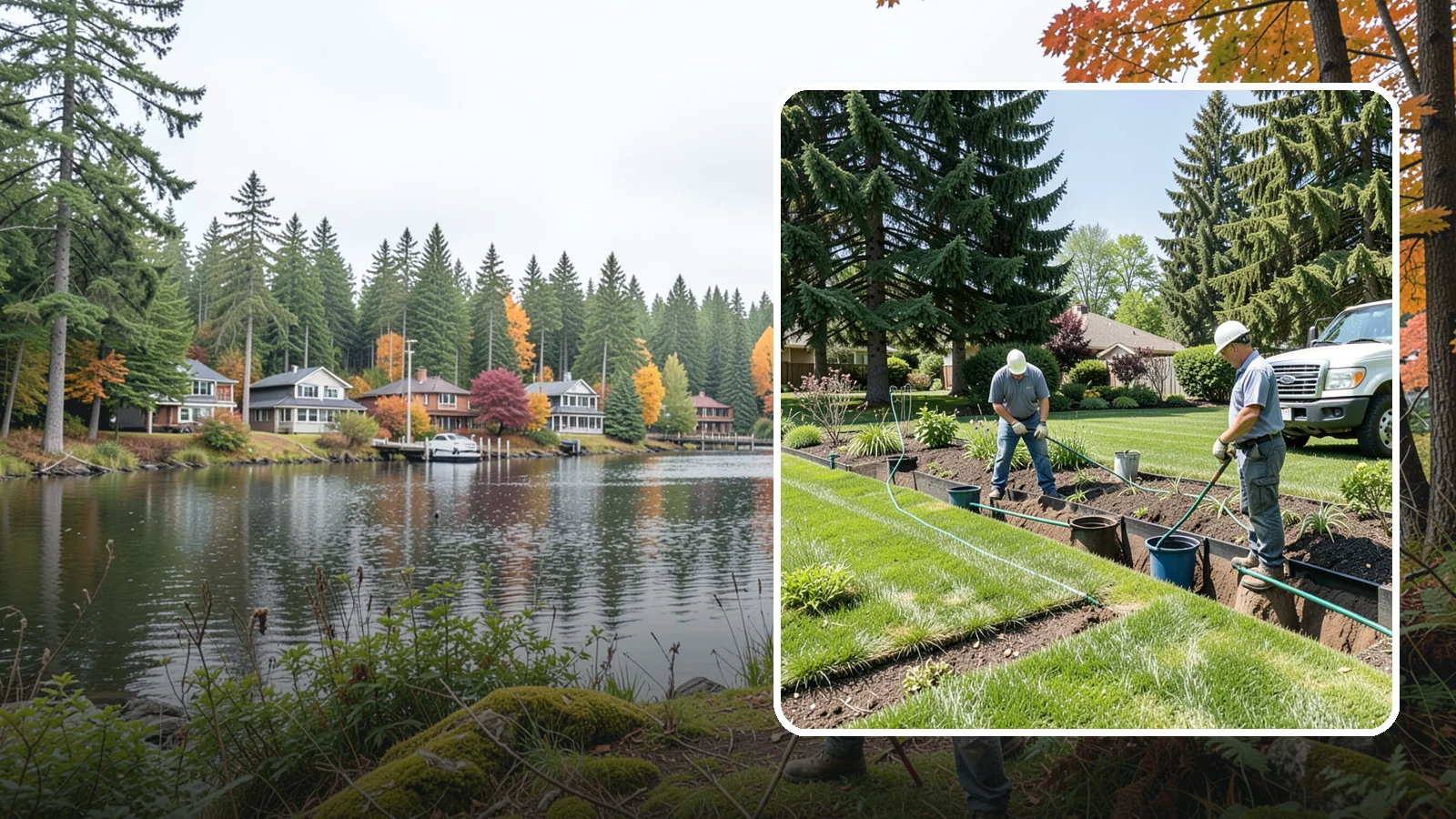 Catch Basin Installation in La Conner, Skagit County, WA - Catch basins and yard drains installed to capture surface water and channel it safely away.