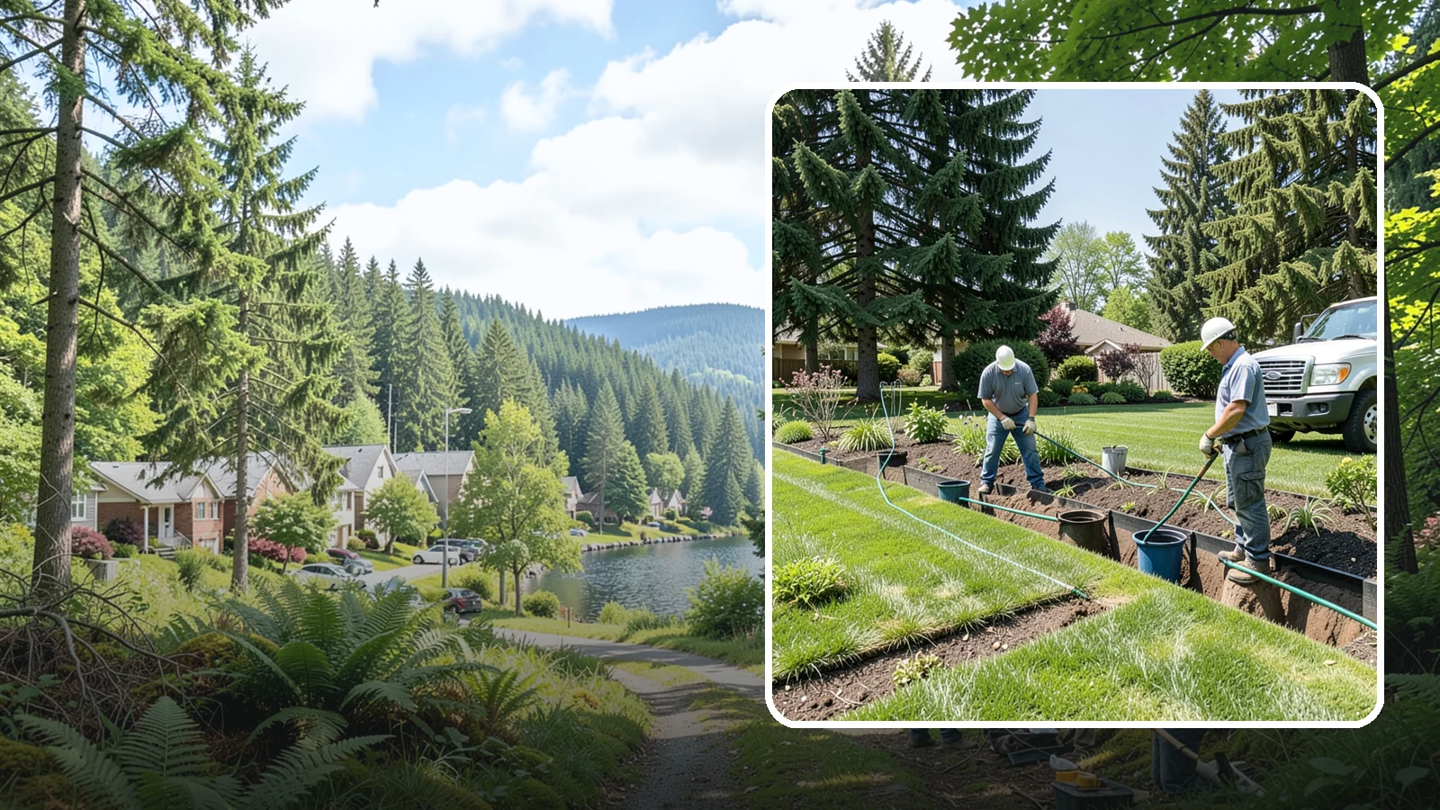 Catch Basin Installation in Lake Forest Park, King County, WA - Catch basins and yard drains installed to capture surface water and channel it safely away.