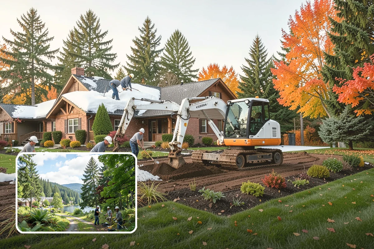 Catch Basin Installation in Lake Forest Park, King County, WA - Captures surface water at low spots