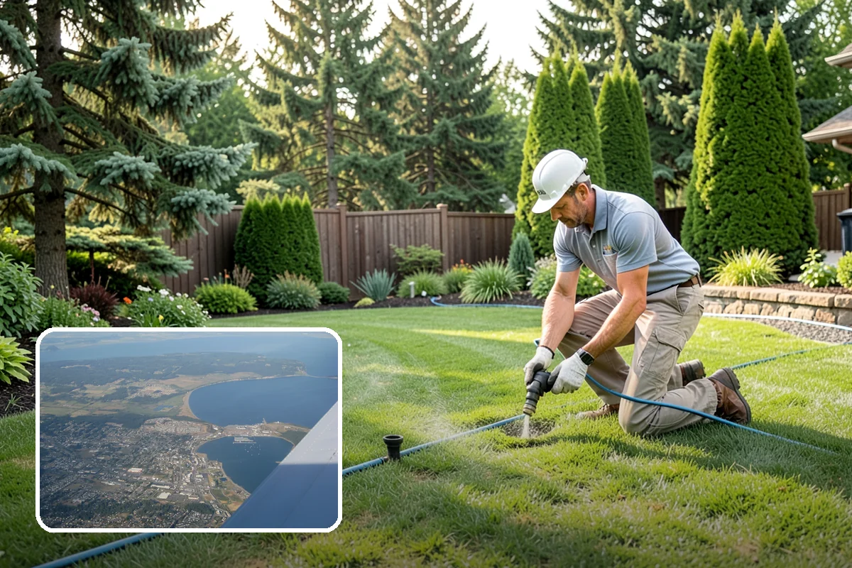 Catch Basin Installation in Oak Harbor, Island County, WA - Captures surface water at low spots