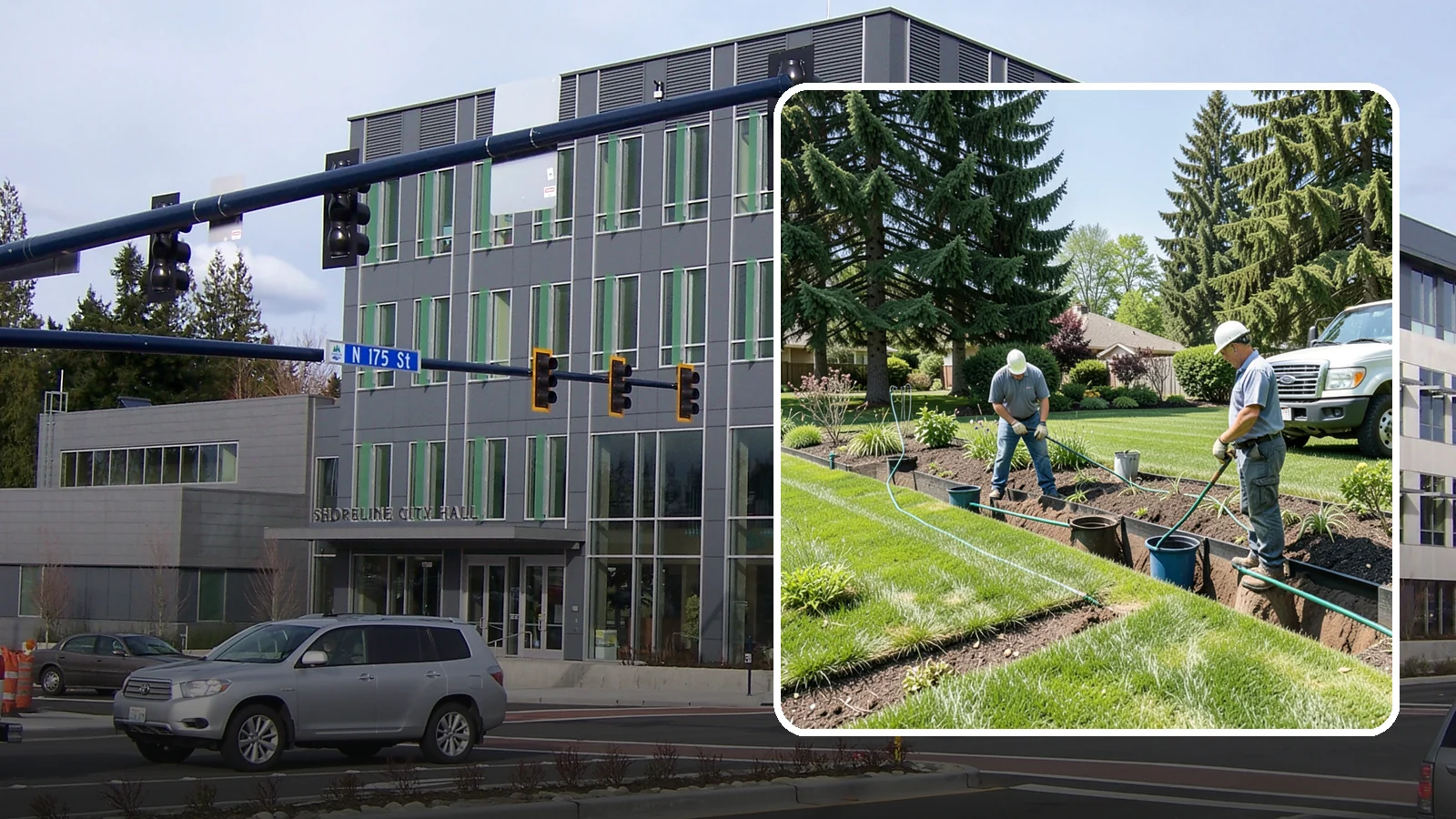 Catch Basin Installation in Shoreline, King County, WA - Catch basins and yard drains installed to capture surface water and channel it safely away.