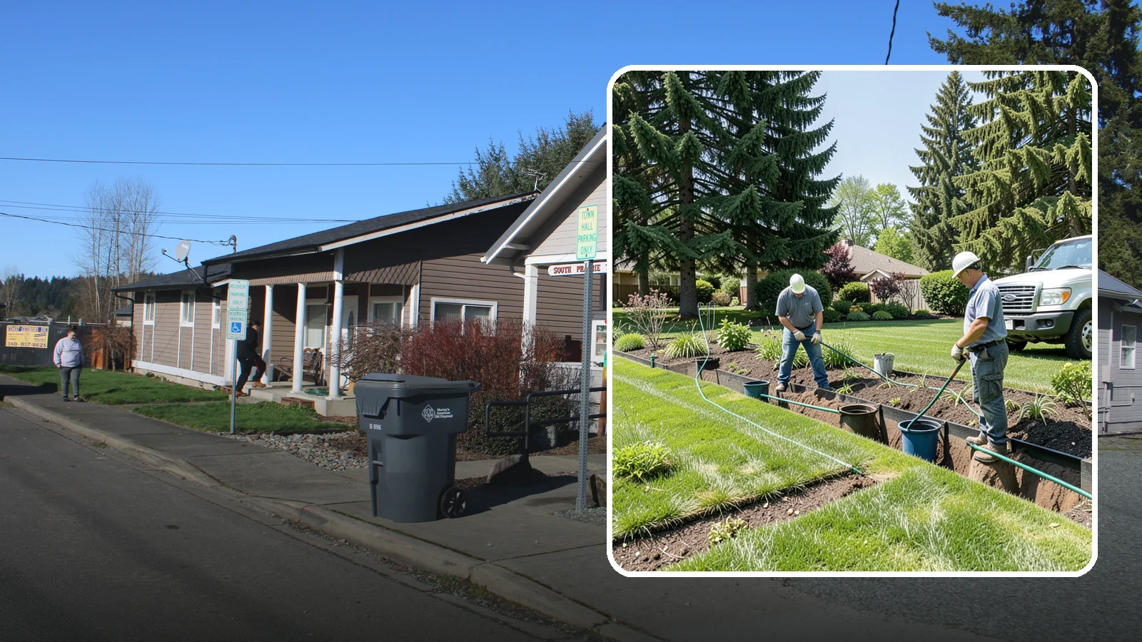 Catch Basin Installation in South Prairie, Pierce County, WA - Catch basins and yard drains installed to capture surface water and channel it safely away.