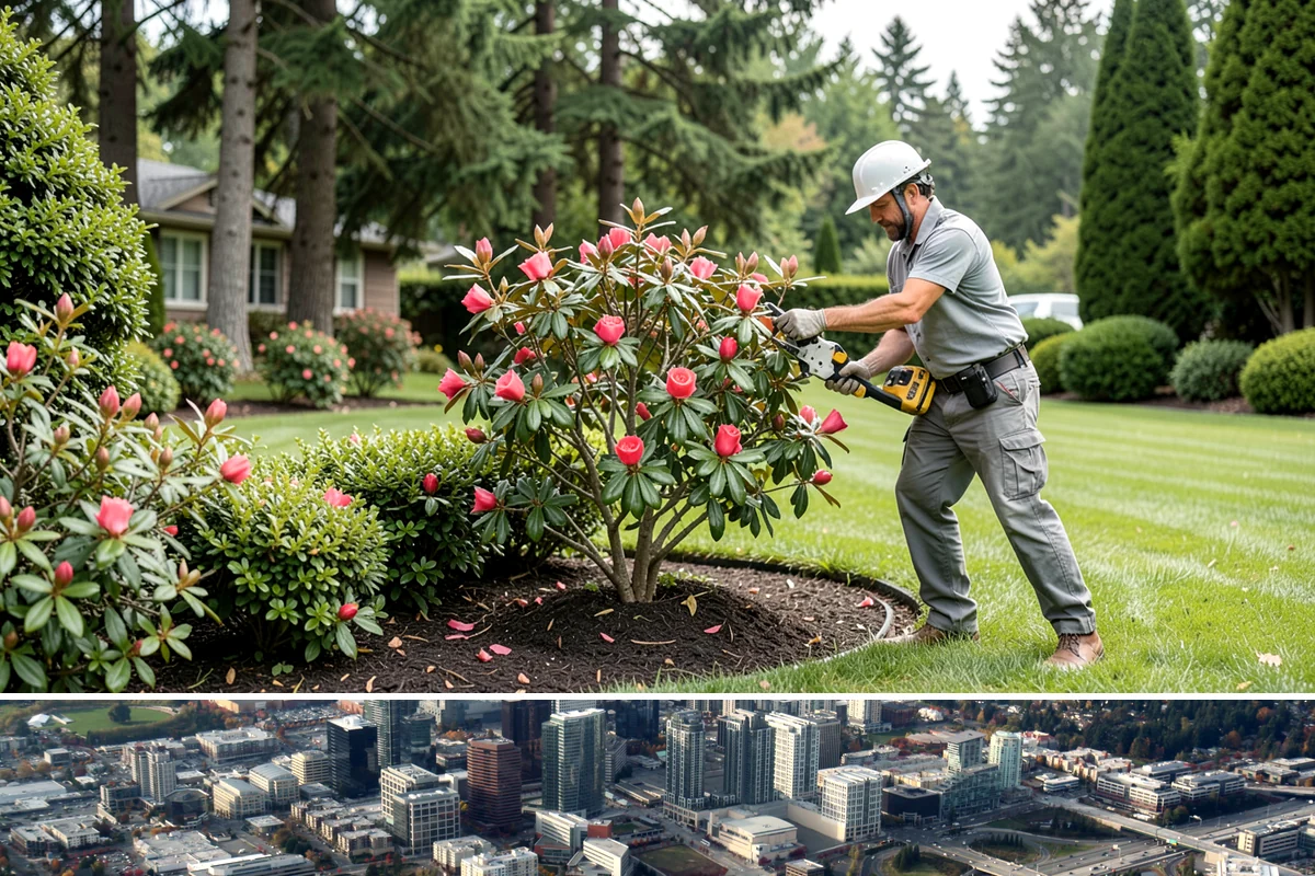 Cedar Hedge Trimming in Bellevue, King County, WA - Trim in late spring after new growth hardens and again in early fall before the wet season and snow arrive.